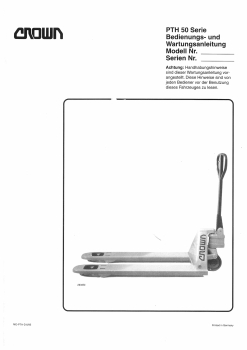 Crown Betriebsanleitung PTH 50 und Wartungsanleitung