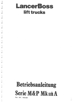 Lancer-Boss Bedienungsanelitung M&P lift trucks