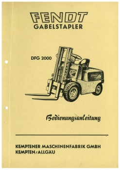 Fendt Bedienungsanleitung DFG 2000 (5013-9655)