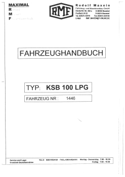 RMF Betriebsanleitung KSB 100 LPG und Ersatzteilliste