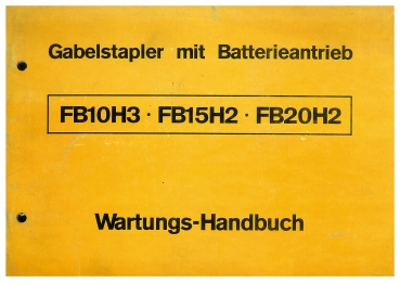 Toyota Wartungshandbuch FB10H3/FB15H2 FB20H2