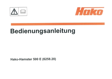 Hako Bedienungsanleitung Hamster500E (6258.20)