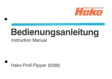 HakoBedienungsanleitungProfi-Flipper6288