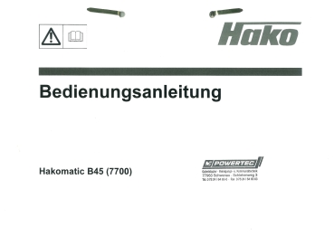 Hako Betriebsanl. Hakomatic B45 (7700)