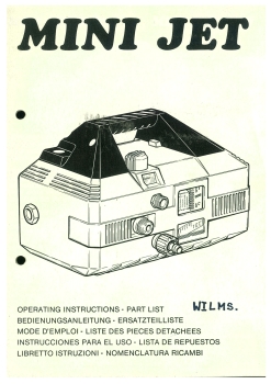 Wilms Bedienungsanleitung Mini Jet 1000 und Ersatzteilliste Mini Jet 8*70