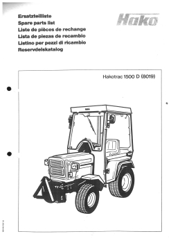 Hakotrac Ersatzteiliste 1500 D (8019) (5014-5426)