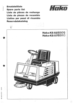 Hako Ersatzteilliste KS52/KS57 (5014 5428)