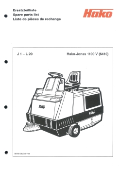 Ersatzteilliste Hako-Jonas 1100 V (6410) (5014-5429)