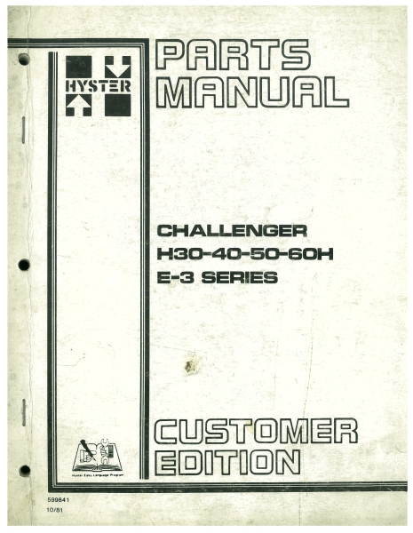 Hyster Ersatzteilkatalog Challenger H30-40-50-60H/E-3Series