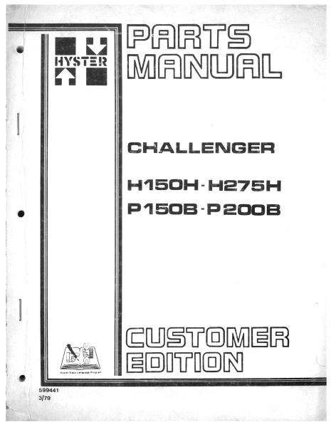 Hyster Ersatzteilkatalog Challenger H150H-H275H/ P150B-P200B