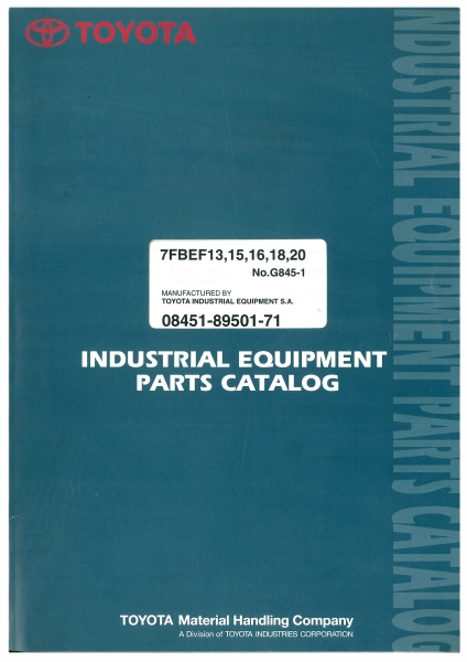 Toyota Ersatzteilkatalog 7FBEF 7FBEF13,15,16,18,20