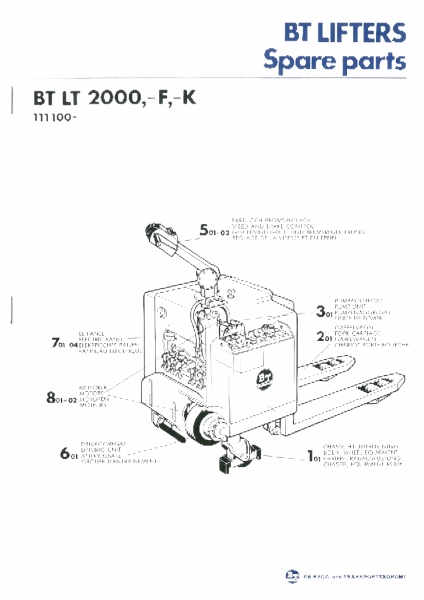 BT Ersatzteilliste LT 2000,-F,-K 111100- Niederhubwagen