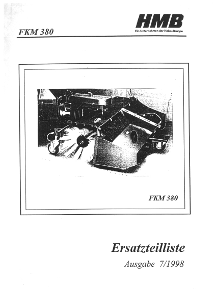HMB Ersatzteilliste FKM380 FKM 380