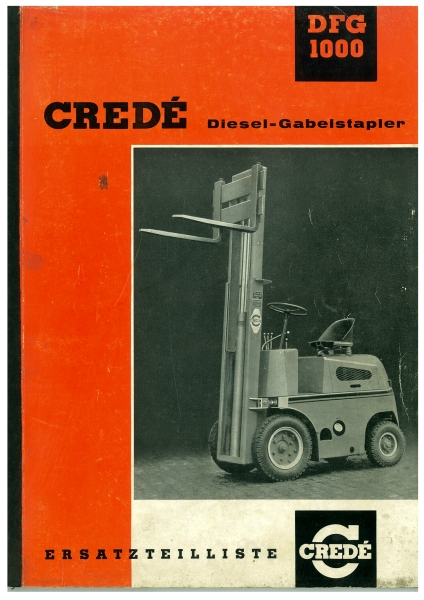 Credé Ersatzteilliste DGF1000 Diesel-Gabelstapler