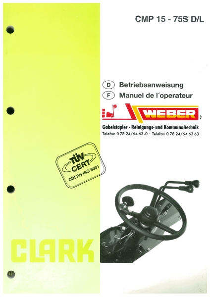 Clark Betriebsanweisung CMP15-75S D/L