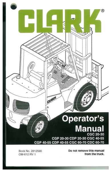 ClarkBedienungsanleitungCGC/CGP/CDP20-30 CGC/CGP/CDP40-55 CGC/CDC60-70