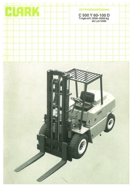 Clark Betriebsanweisung C500Y60-100D Ol-449 GEF G