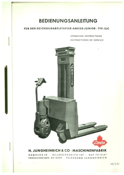 Jungheinrich Betriebsanleitung EJC 85013-7054)