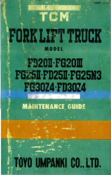 TCM Bedienungsanleitung ForkIift Truck