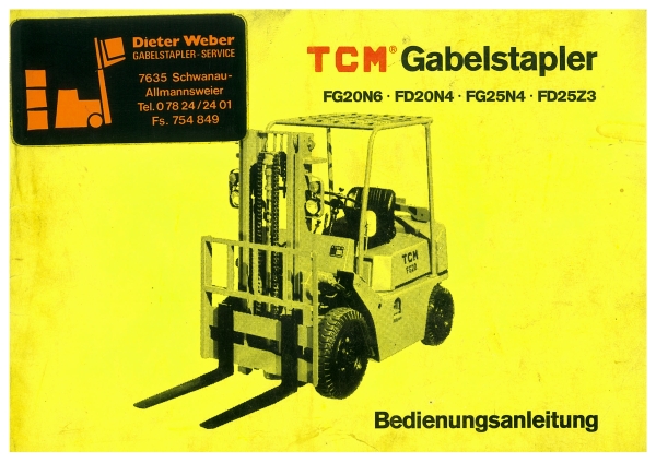 TCM Bedienungsanleitung FG200N6/FD20N4 FG25N4/FD25Z3 (5013-9625)