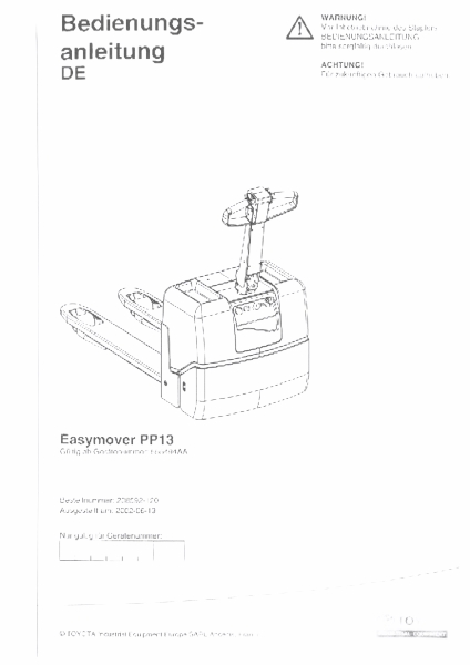 Toyota Bedienungsanleitung EasymoverPP13