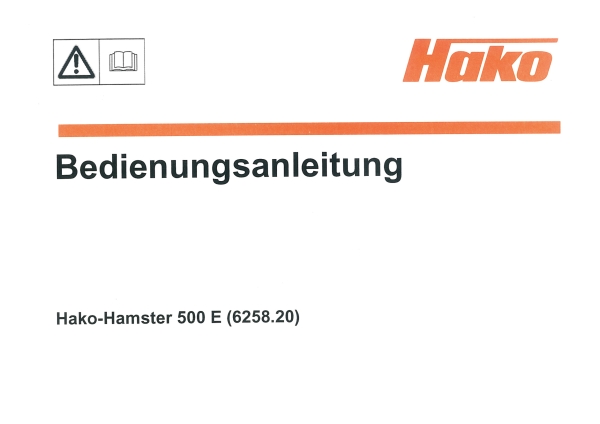 Hako Bedienungsanleitung Hamster500E (6258.20)