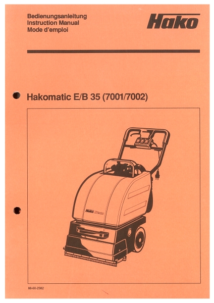 Hako Bedienungsanleitung Hakomatic E/B35 (7001/7002)