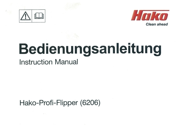 Hako Bedienungsanleitung Profi-Flipper Hako-Profi-Flipper (6206)