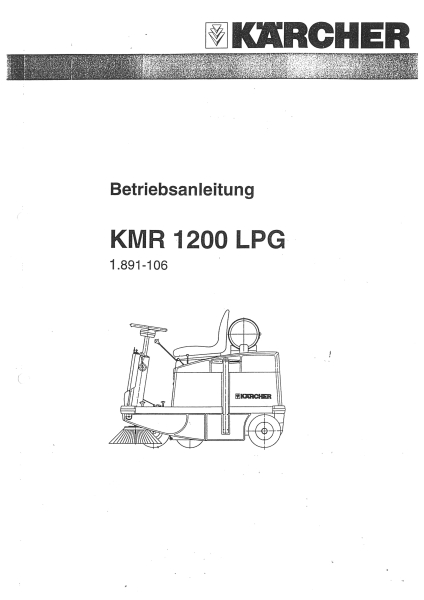 Kärcher Betriebsanleitung KMR 1200 LPG 1.891 - 106