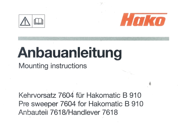 Anbauanleitung Kehrvorsatz