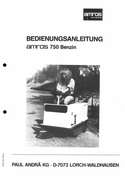 Bedienungsanleitung Amros 750 Benzin