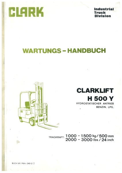 Clark Wartungshandbuch H 500 Y