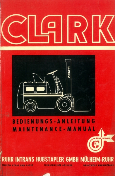 Clark ECE 2024 Wartungsanleitung